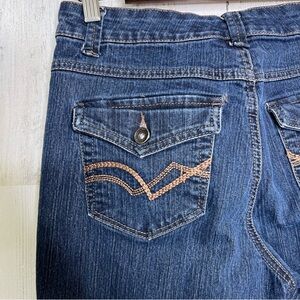 Nine West Women's West End Boot Cut Dark Wash Denim Jeans Blue Size 6S